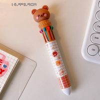 Cute Bear Shape Quick-drying Students Stationery Ballpoint Pen 1pcs sku image 2