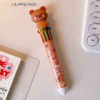 Cute Bear Shape Quick-drying Students Stationery Ballpoint Pen 1pcs sku image 3