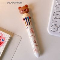 Cute Bear Shape Quick-drying Students Stationery Ballpoint Pen 1pcs sku image 5