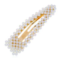 Blast Pearl Fish Line Water Drop Hairpin Korean Beaded Side Clip Wholesale Nihaojewelry sku image 11