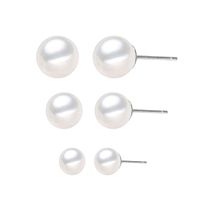 Fashion Geometric Stainless Steel Plating Artificial Pearls Ear Studs 1 Pair main image 4
