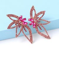 Fashion Flower Alloy Inlay Artificial Diamond Women's Ear Studs 1 Pair main image 5