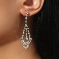 Boucles D&#39;oreilles Longues En Alliage À Pampilles De Tendance Rétro À Clous En Diamant En Gros Nihaojewelry sku image 19