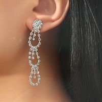 Boucles D&#39;oreilles Longues En Alliage À Pampilles De Tendance Rétro À Clous En Diamant En Gros Nihaojewelry sku image 21