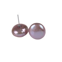 Style Simple Pain Perle Argent Sterling Perles Incrustées Perle Des Boucles D'oreilles 1 Paire main image 2