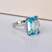 Fashion Geometric Copper Diamond Artificial Gemstones Rings main image 5