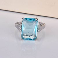 Fashion Geometric Copper Diamond Artificial Gemstones Rings main image 4