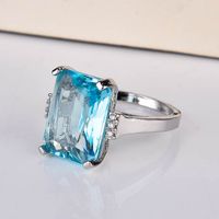 Fashion Geometric Copper Diamond Artificial Gemstones Rings main image 2