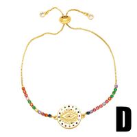 Fashion Universe Devil's Eye Tree Copper Gold Plated Zircon Bracelets 1 Piece sku image 4