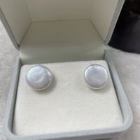 Style Simple Argent Sterling Perles Incrustées Perle Boucles D'oreilles main image 4