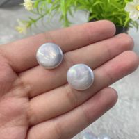 Simple Style Sterling Silver Inlaid Pearls Pearl Ear Studs main image 3