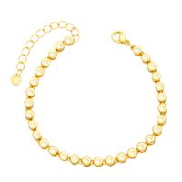 Simple Style Round Copper Gold Plated Zircon Bracelets 1 Piece main image 2