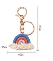 Fashion Rainbow Metal Tassel Bag Pendant Keychain sku image 1