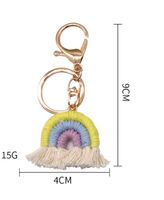 Fashion Rainbow Metal Tassel Bag Pendant Keychain sku image 2