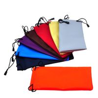 Simple Solid Color Thickened Microfiber Waterproof Glasses Bag 1 Piece main image 1