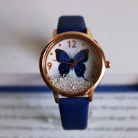 Casual Butterfly Buckle Quartz Women's Watches sku image 2