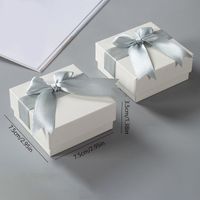 Fashion Solid Color Bow Jewelry Gift Packing Box One Piece main image 2