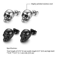 Moda Cráneo Metal Hombres Pendientes 1 Pieza main image 3