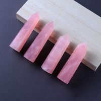 Natural Pink Crystal Hexagonal Standard Column 1 Piece sku image 2