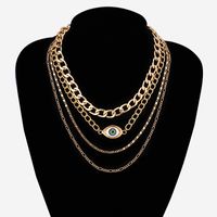 Fashion Devil's Eye Alloy Plating Women's Layered Necklaces 1 Piece main image 5