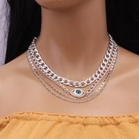 Fashion Devil's Eye Alloy Plating Women's Layered Necklaces 1 Piece main image 1