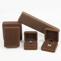 Fashion Solid Color Flannel Jewelry Boxes main image 3