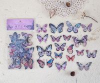 Cute Beautiful Butterfly Special-shaped Pet Sticker Notebook Diy Decorative Stickers 8 Types 40 Pieces sku image 5