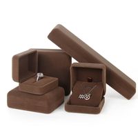 Fashion Solid Color Flannel Jewelry Boxes main image 4