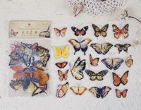 Cute Beautiful Butterfly Special-shaped Pet Sticker Notebook Diy Decorative Stickers 8 Types 40 Pieces sku image 1