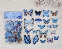 Cute Beautiful Butterfly Special-shaped Pet Sticker Notebook Diy Decorative Stickers 8 Types 40 Pieces sku image 6