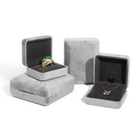 Fashion Solid Color Flannel Jewelry Boxes main image 2
