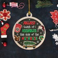 Christmas Fashion Letter Wood Party Hanging Ornaments 1 Piece main image 1