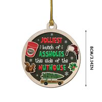 Christmas Fashion Letter Wood Party Hanging Ornaments 1 Piece sku image 1