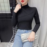 Women's T-shirt Long Sleeve T-shirts Patchwork Fashion Solid Color main image 5