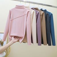 Women's T-shirt Long Sleeve T-shirts Patchwork Fashion Solid Color main image 3