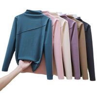 Women's T-shirt Long Sleeve T-shirts Patchwork Fashion Solid Color main image 2