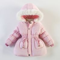 Fashion Solid Color Patchwork Polyester Girls Outerwear main image 1