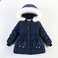 Fashion Solid Color Patchwork Polyester Girls Outerwear sku image 4