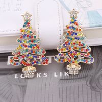 Fashion Christmas Tree Alloy Inlay Rhinestones Pearl Women's Drop Earrings 1 Pair main image 4