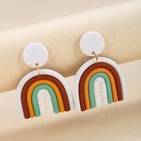 Fashion U Shape Rainbow Soft Clay Women's Drop Earrings 1 Pair sku image 7