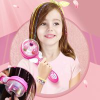 Cute Hairstyle Stick-on Crystals Magic Automatic Tress Device Girls Small Jewelry Toys main image 1