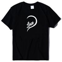Unisex T-shirt Short Sleeve T-shirts Printing Casual Letter Heart Shape main image 5