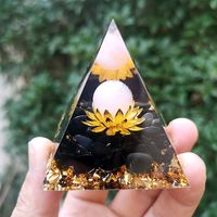 New  Pyramid Crystal Gravel Pyramid Epoxy Resin Home Desktop Handmade Ornaments sku image 1
