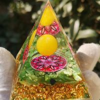 New  Pyramid Crystal Gravel Pyramid Epoxy Resin Home Desktop Handmade Ornaments sku image 25