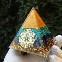 New  Pyramid Crystal Gravel Pyramid Epoxy Resin Home Desktop Handmade Ornaments sku image 37