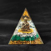 Nueva Pirámide De , Piedra De Grava De Cristal, Resina Epoxi, Adornos Hechos A Mano Para El Escritorio Del Hogar sku image 32