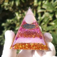 New  Pyramid Crystal Gravel Pyramid Epoxy Resin Home Desktop Handmade Ornaments sku image 24