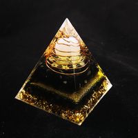 Nueva Pirámide De , Piedra De Grava De Cristal, Resina Epoxi, Adornos Hechos A Mano Para El Escritorio Del Hogar sku image 15