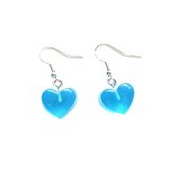 Fashion Heart Shape Resin Metal Stoving Varnish Women's Drop Earrings 1 Pair main image 5