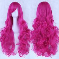 Fashion Cosplay Solid Color Long Curly Wig main image 5